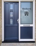 Raamfolie voordeur strak huisje